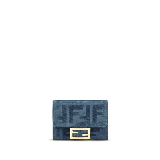Fendi Portafoglio – colore Blu – Cotone