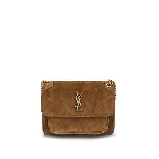 Saint Laurent Brown Calf Leather Bag