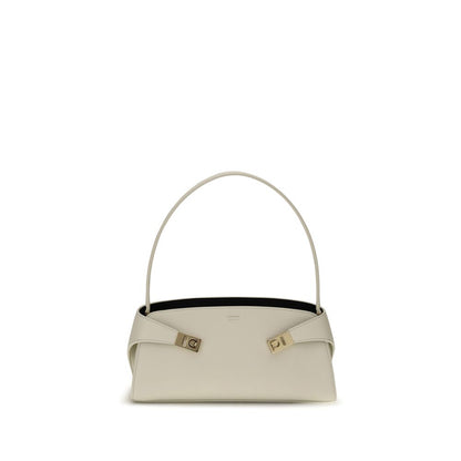 Ferragamo Pelle di Vitello Bos Taurus Borsa a Spalla – Beige