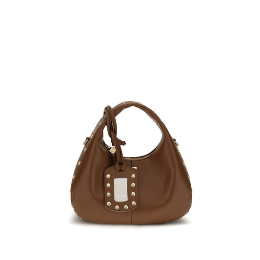 Ganni Brown Leather Shoulder Bag