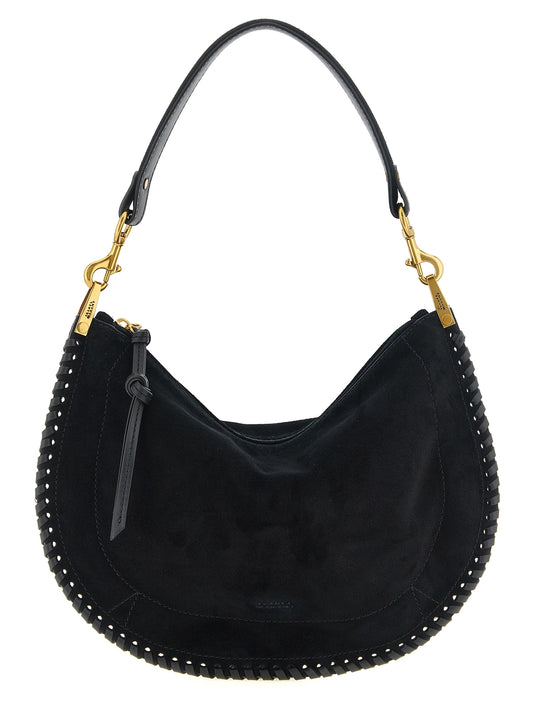 Isabel Marant Black Calf Leather Oskan Soft Zip Handbag