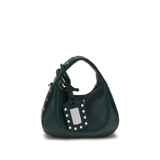 Ganni Bicolor Leather Shoulder Bag