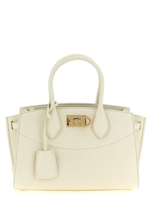 Ferragamo Borsa – colore Bianco – Pelle di vitello