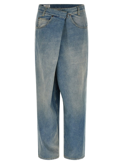 Maison Margiela Jeans Blu a Gamba Dritta in Cotone