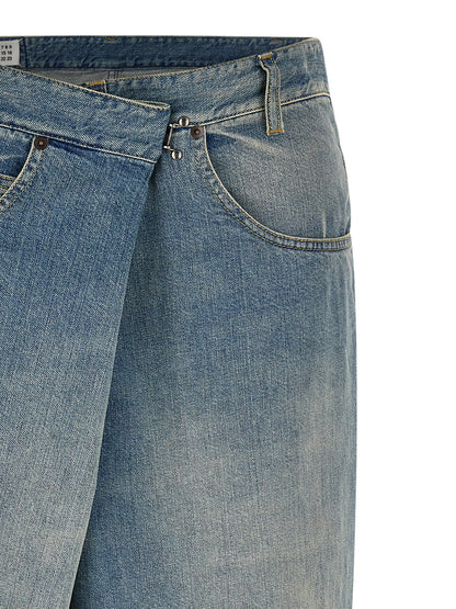 Maison Margiela Jeans Blu a Gamba Dritta in Cotone