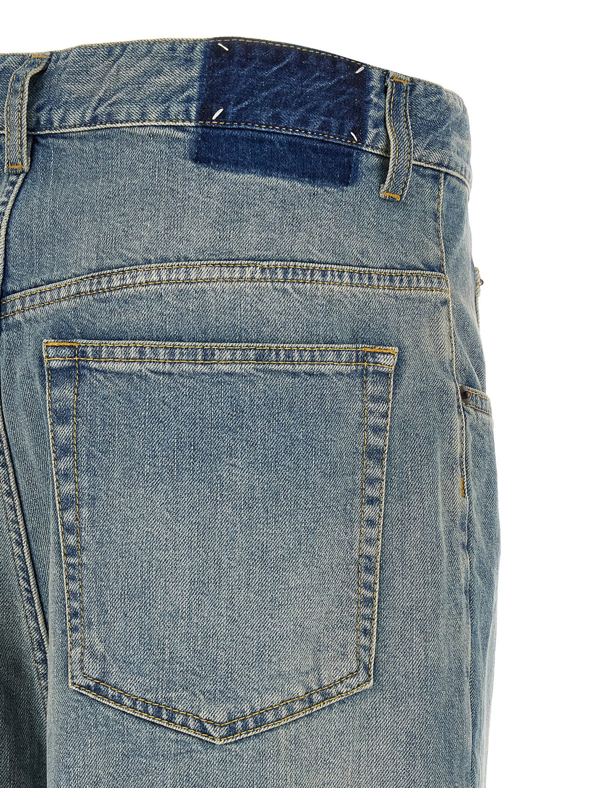 Maison Margiela Jeans Blu a Gamba Dritta in Cotone