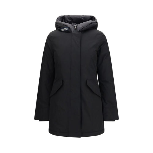 Woolrich Schwarzer Parka aus Baumwolle