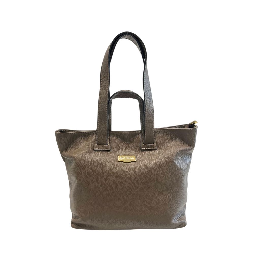 Baldinini Trend Taupefarbene Handtasche aus Rindsleder
