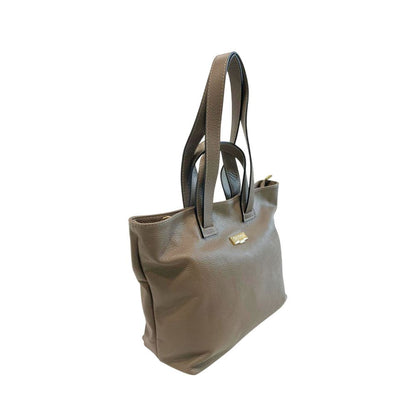 Baldinini Trend Taupefarbene Handtasche aus Rindsleder