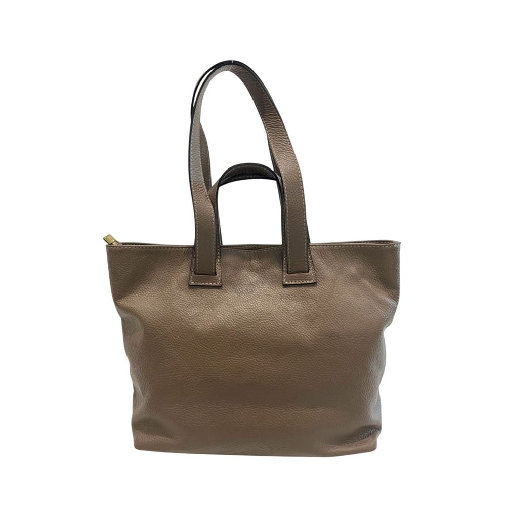 Baldinini Trend Taupefarbene Handtasche aus Rindsleder