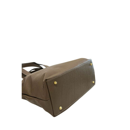 Baldinini Trend Taupefarbene Handtasche aus Rindsleder