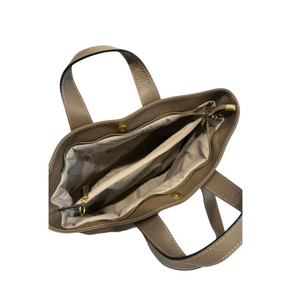 Baldinini Trend Taupefarbene Handtasche aus Rindsleder