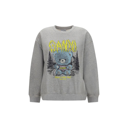 Ganni Grauer Baumwollpullover