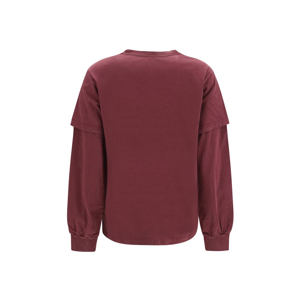 Ganni Sweatshirt aus Baumwolle in Bordeaux – Produktansicht 2