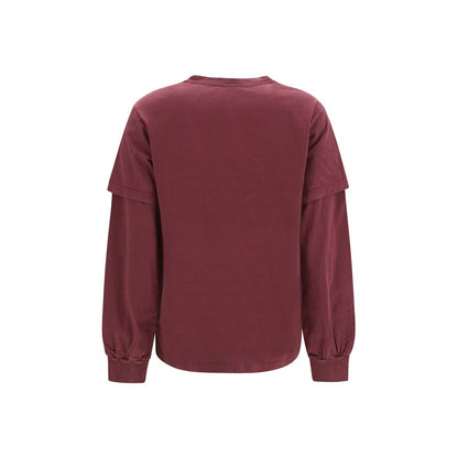 Ganni Sweatshirt aus Baumwolle in Bordeaux – Produktansicht 2
