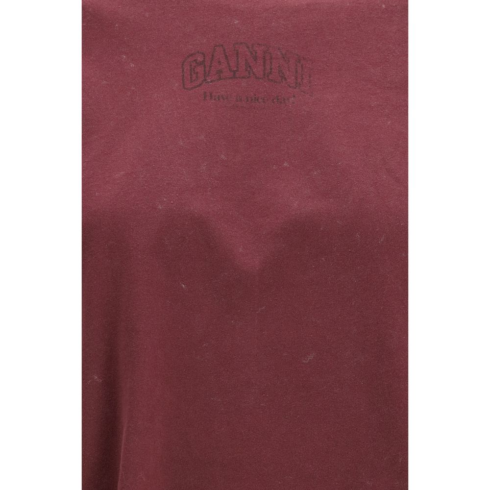 Ganni Sweatshirt aus Baumwolle in Bordeaux – Produktansicht 3