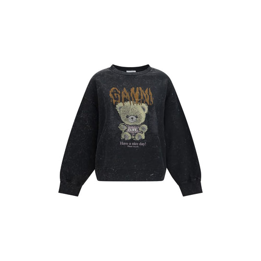 Ganni Grauer Baumwollpullover
