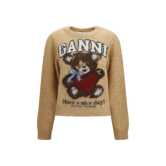 Ganni Beige Polyamid-Sweatshirt