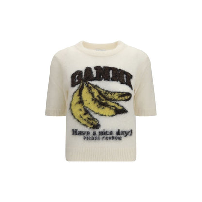 Ganni Beige Alpaka-T-Shirt