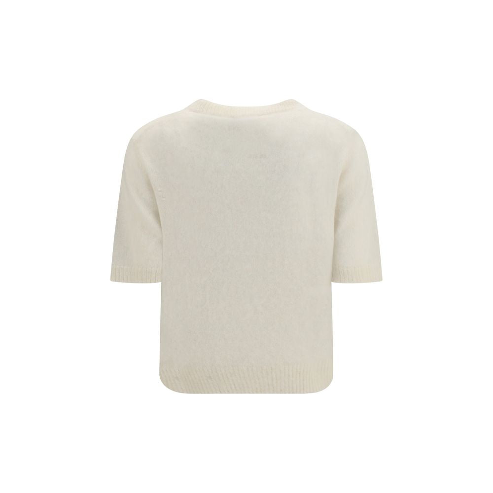 Ganni Beige Alpaka-T-Shirt – Produktansicht 2