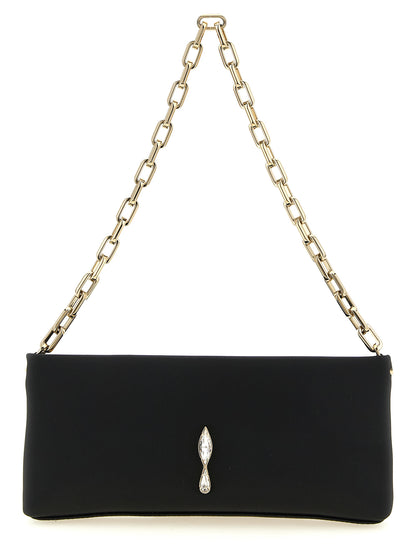 Christian Louboutin Schwarze Clutch aus Elasthan