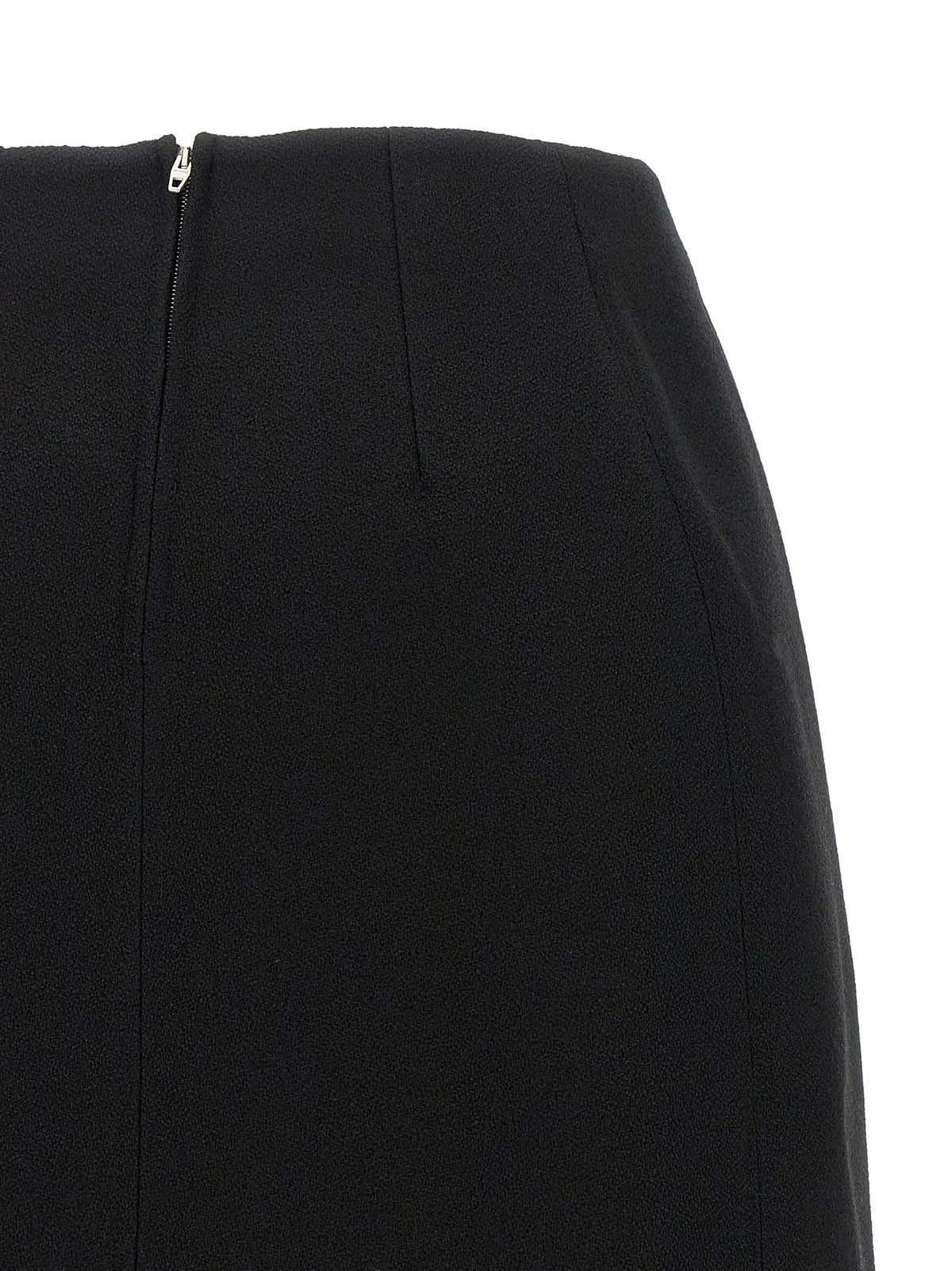 Jil Sander Schwarzer Midirock aus Schurwolle – Produktansicht 4