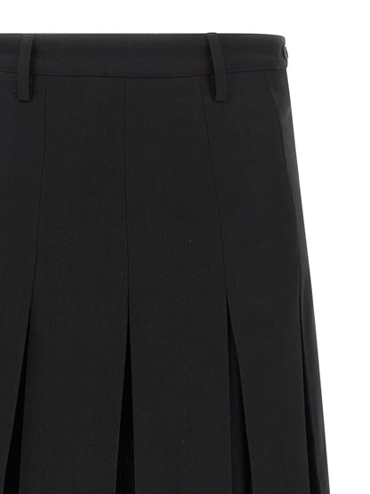 MM6 Maison Margiela Schwarzer Midirock aus Polyester – Produktansicht 3