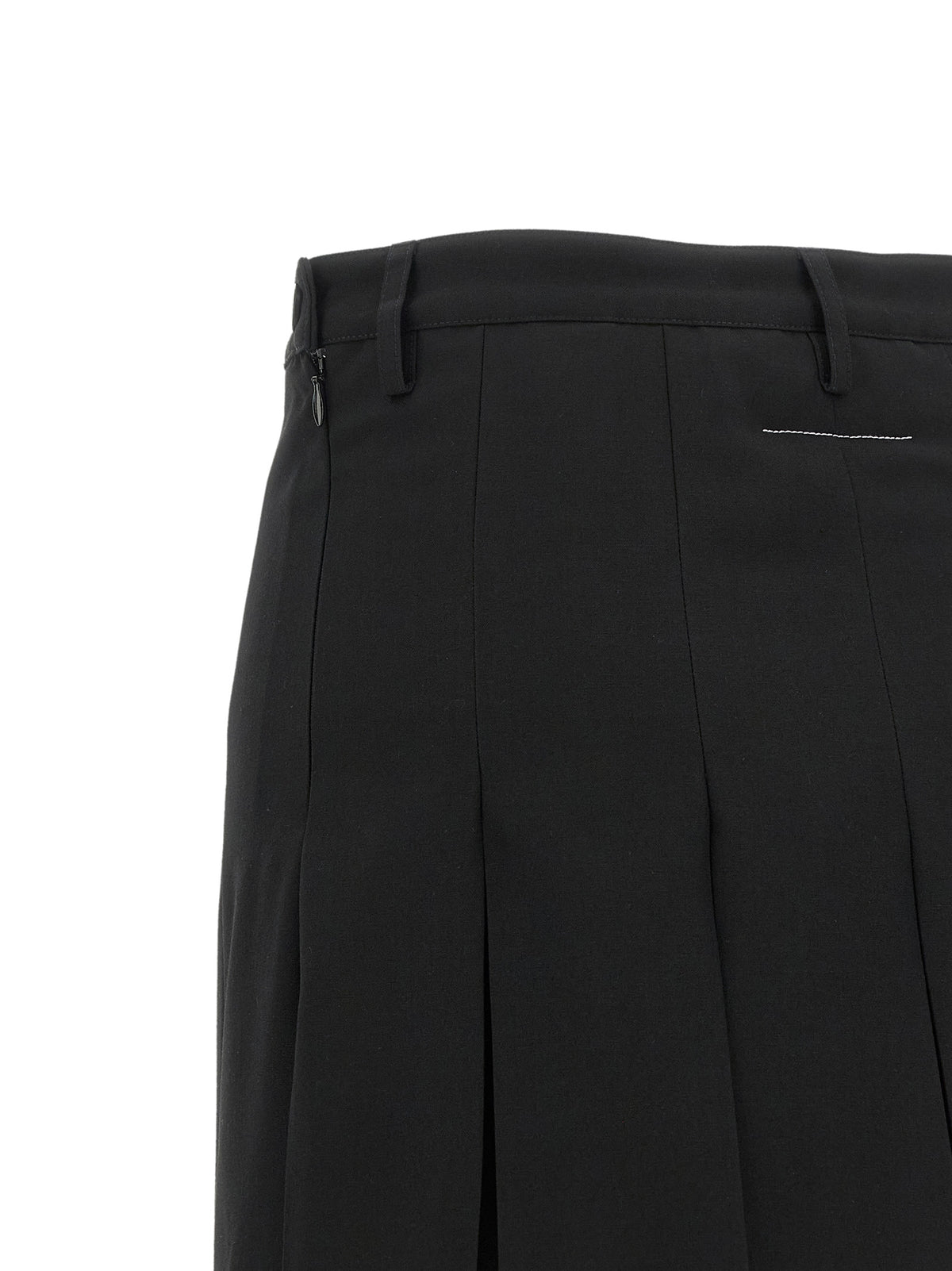 MM6 Maison Margiela Schwarzer Midirock aus Polyester – Produktansicht 4