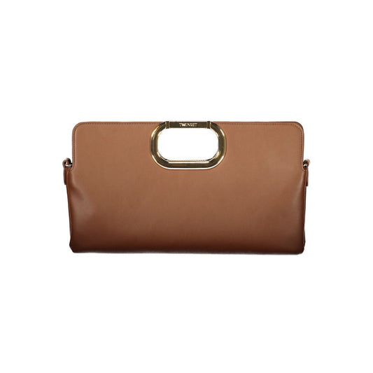 Twinset Braune Schultertasche mit zwei Fächern
