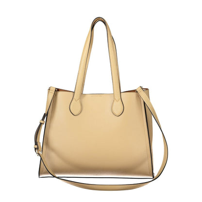 Twinset Beige Tote Bag mit Schulterriemen
