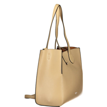 Twinset Beige Tote Bag mit Schulterriemen