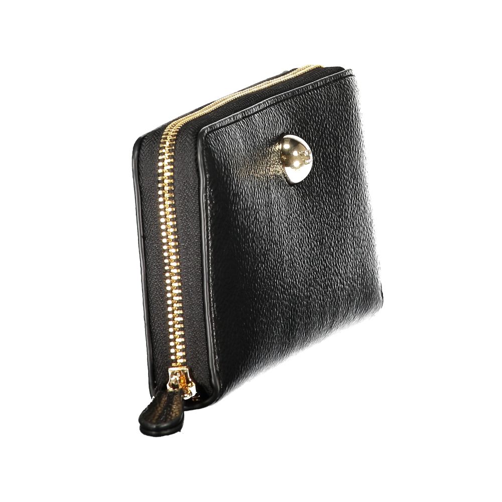 Twinset Schwarzes Zip-Around-Portemonnaie