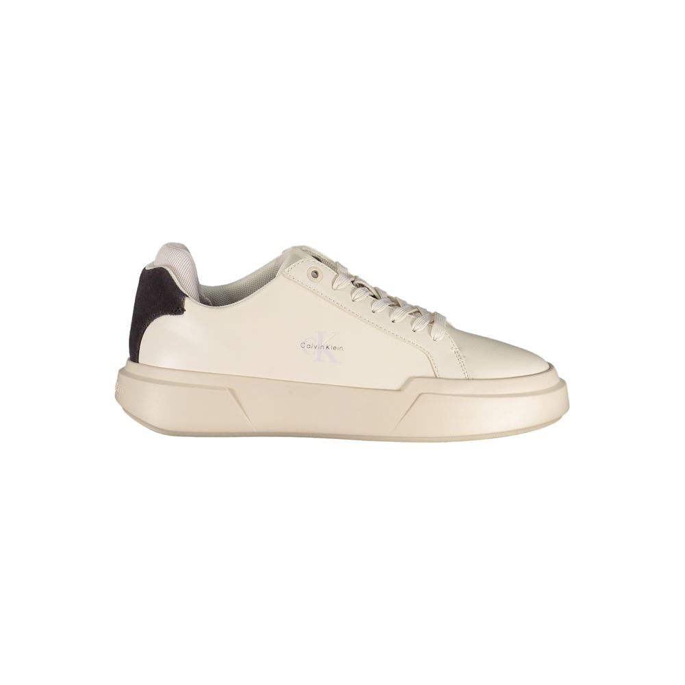 Calvin Klein White Sand Sneaker mit Grey-Lilac-Details