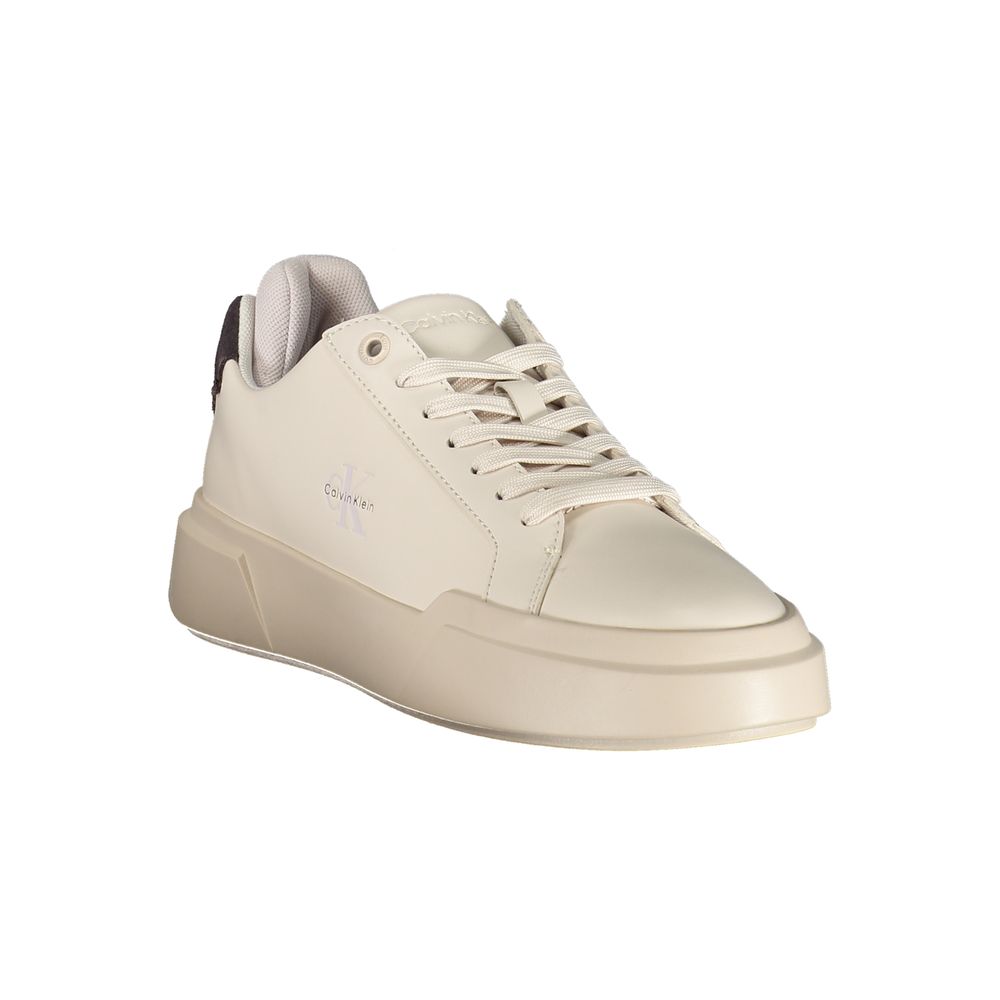 Calvin Klein White Sand Sneaker mit Grey-Lilac-Details