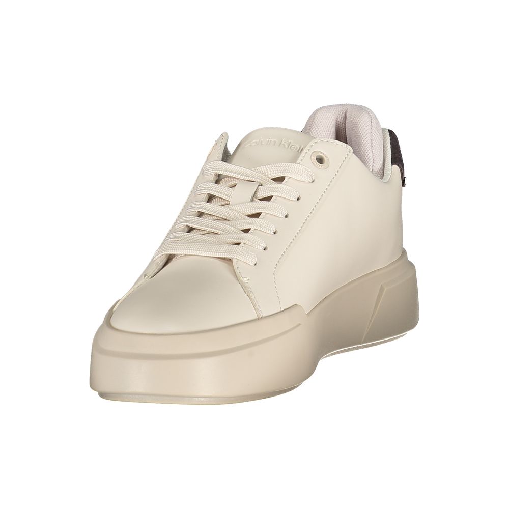 Calvin Klein White Sand Sneaker mit Grey-Lilac-Details