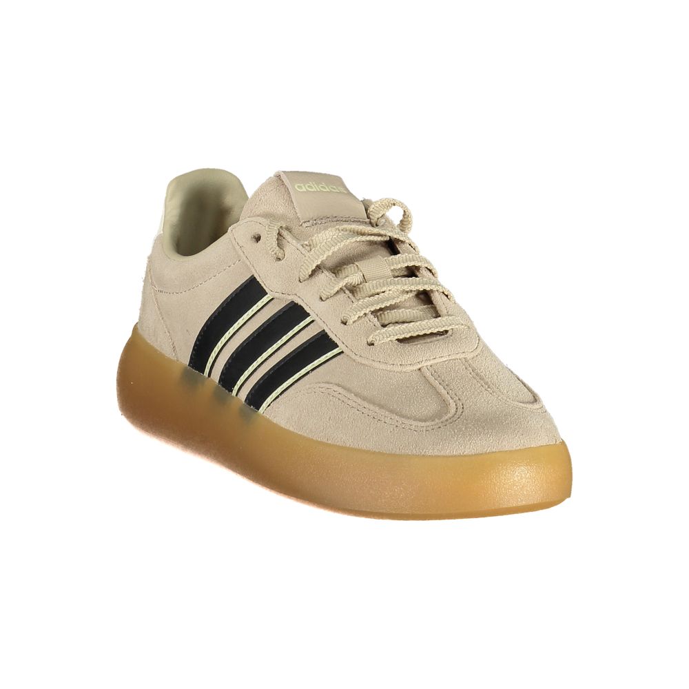 Adidas Beige Calf Leather Bos Taurus Athletic Sneakers