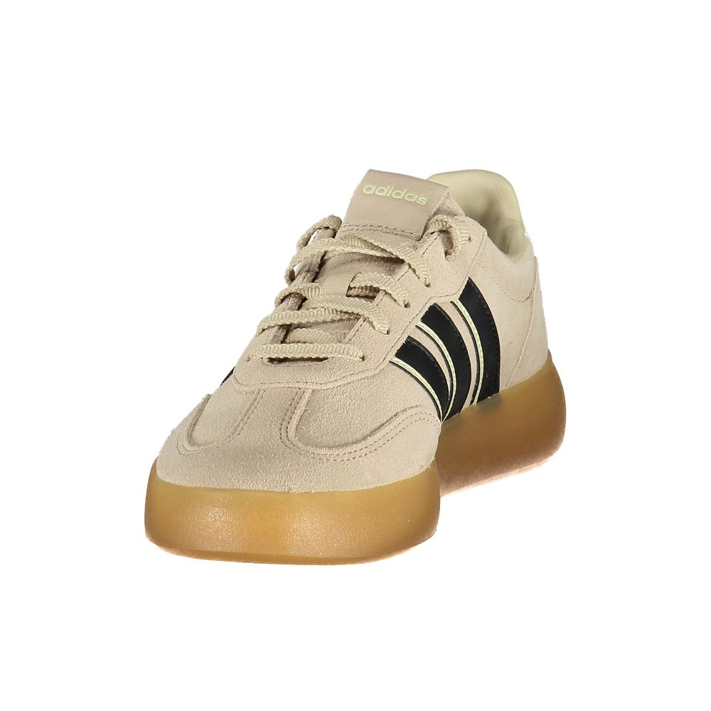 Adidas Beige Calf Leather Bos Taurus Athletic Sneakers