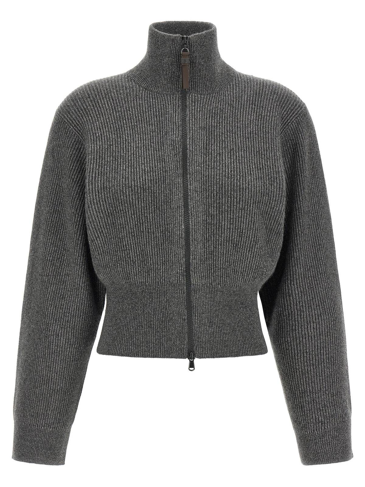 Brunello Cucinelli Grauer Cardigan aus Kaschmirmischung – Produktansicht 1 | Arca Lucia