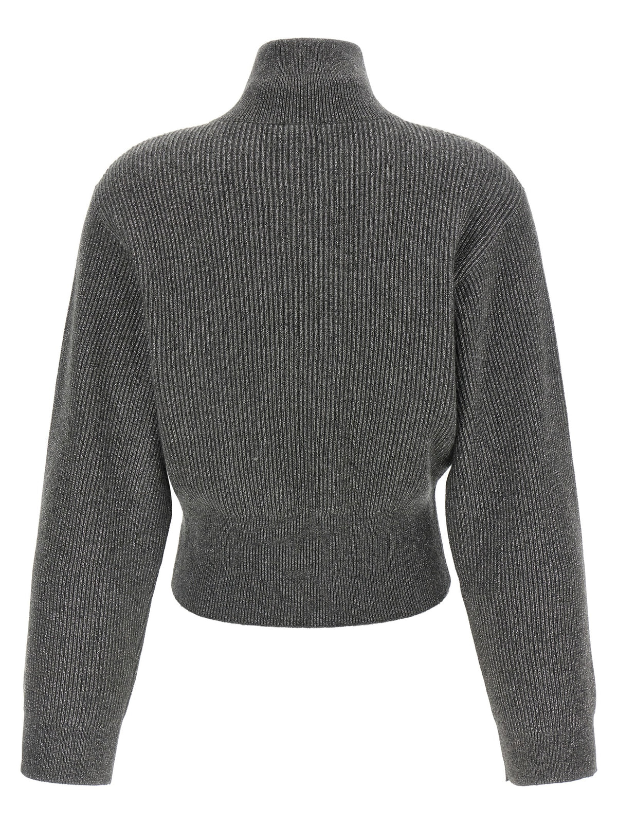 Brunello Cucinelli Grauer Cardigan aus Kaschmirmischung – Produktansicht 2 | Arca Lucia