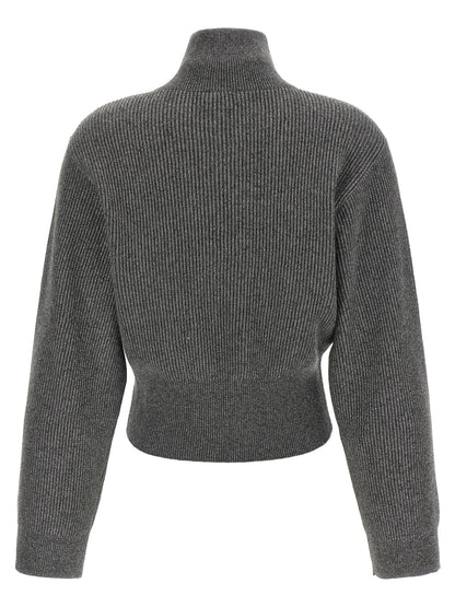 Brunello Cucinelli Grauer Cardigan aus Kaschmirmischung – Produktansicht 2 | Arca Lucia