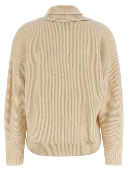 Brunello Cucinelli Cardigan Beige in Cashmere