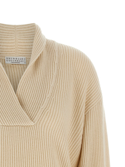 Brunello Cucinelli Cardigan Beige in Cashmere