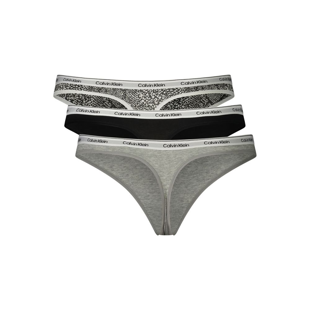Calvin Klein Grauer Baumwoll-String für Damen – Produktansicht 2 | Arca Lucia