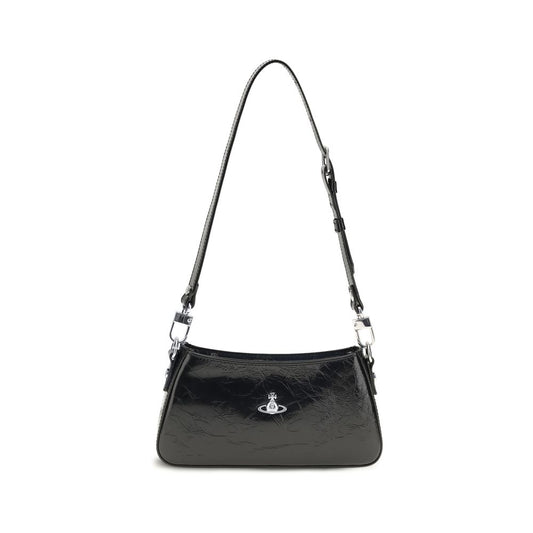 Vivienne Westwood Bos Taurus Borsa a Spalla in Pelle di Vitello – Nero