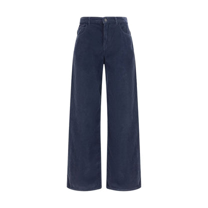 The Row Pantaloni Casual Blu in Cotone