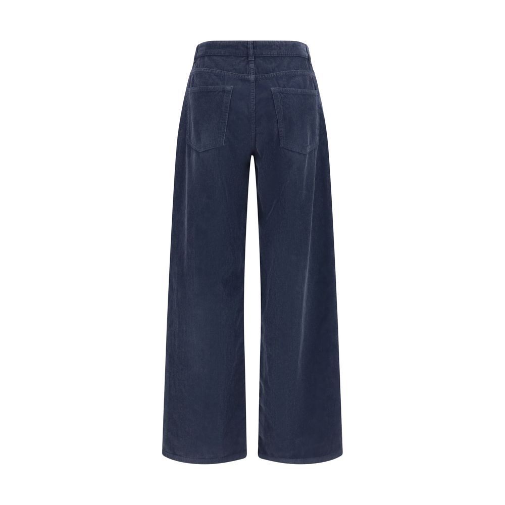 The Row Pantaloni Casual Blu in Cotone