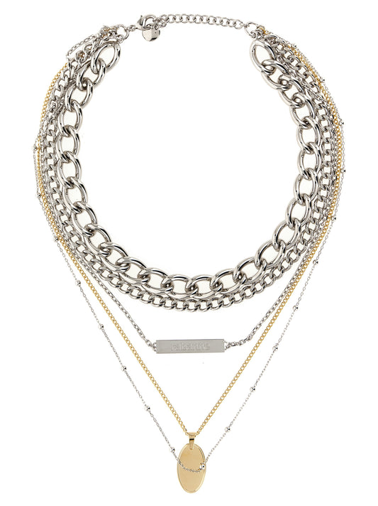 Paco Rabanne Collana in Ottone Color Argento