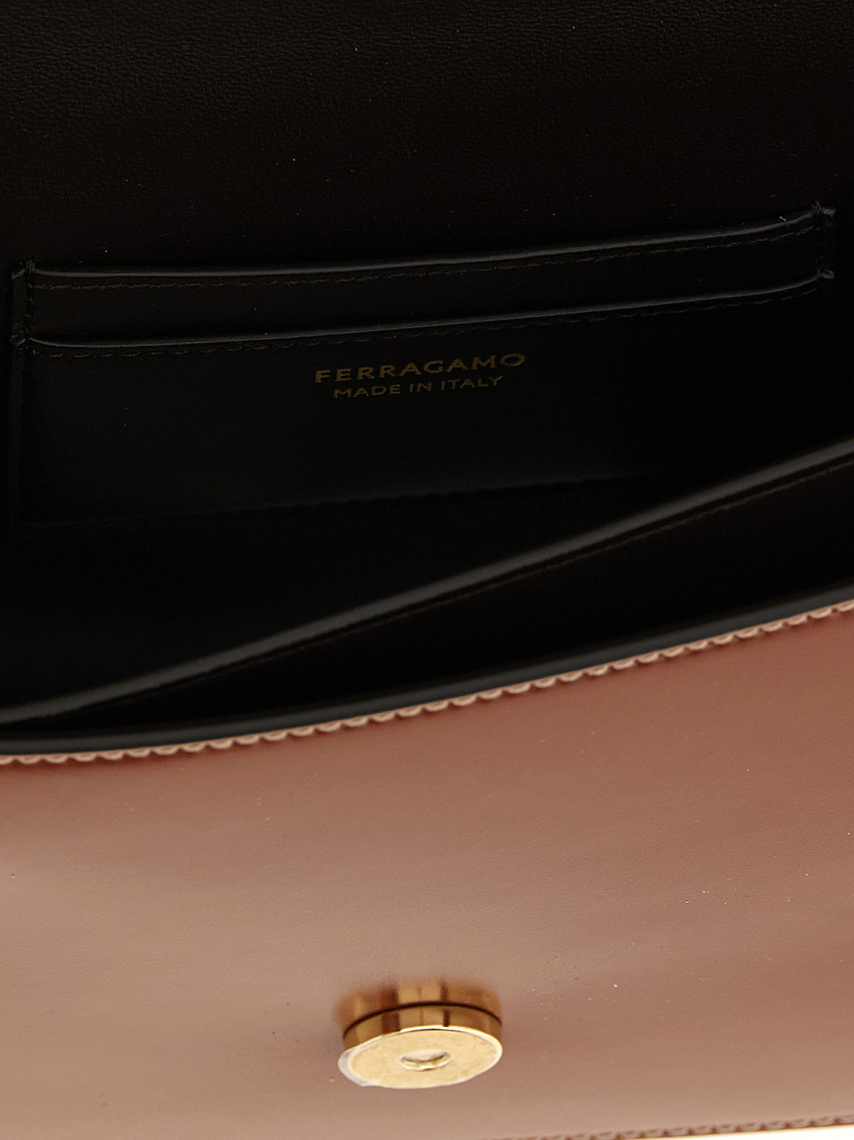 Ferragamo Borsa a Tracolla in Pelle di Vitello – Marrone