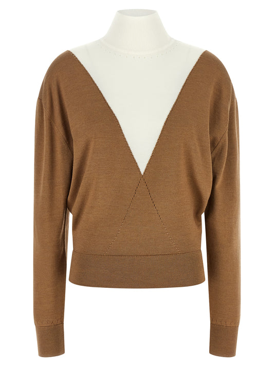 Paco Rabanne Virgin Cardigan in Lana – Beige