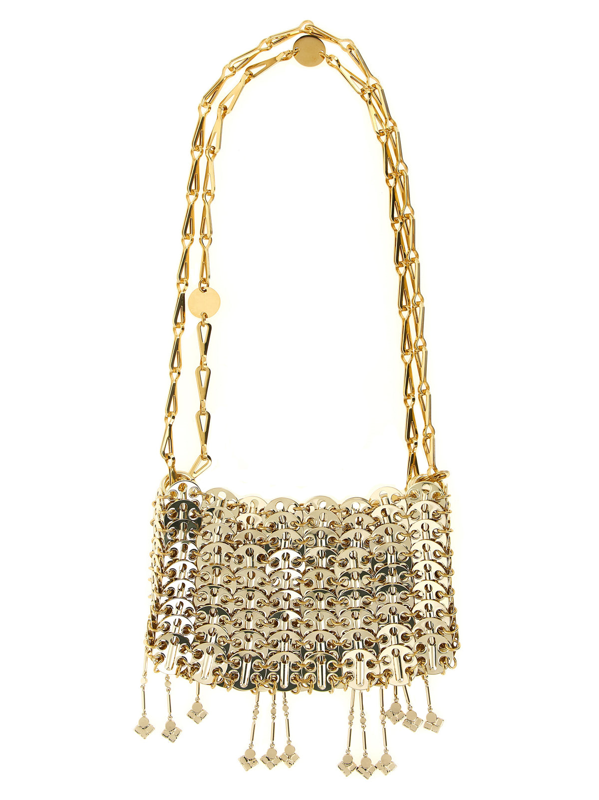 Rabanne 1969 Nano Goldfarbene Schultertasche